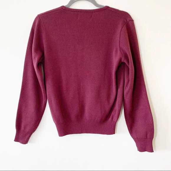 Vintage Lilly of California‎ Purple Sweater Orchids Size Small Pinup Girl Cali S - Picture 2 of 11